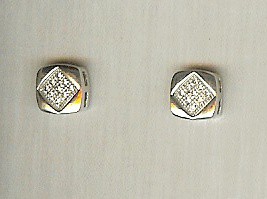 pendientes plata y zirconitas